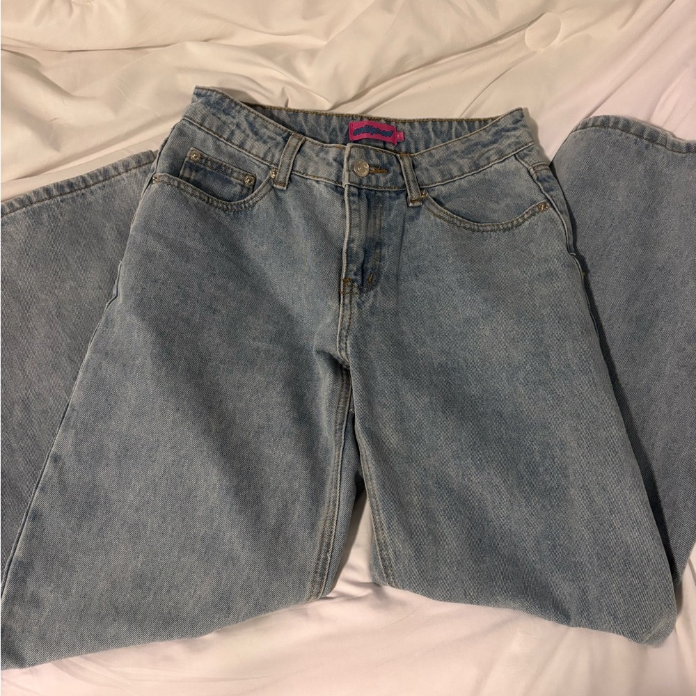 Edikted Light Blue Straight Leg Jeans